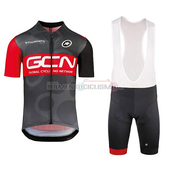 Abbigliamento Ciclismo Gcn Manica Corta 2018 Nero e Rosso